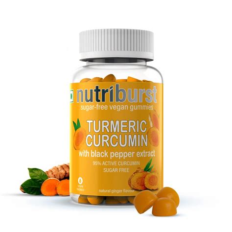 Nutriburst Turmeric Curcumin Gummies for Weight Loss Management | Anti ...