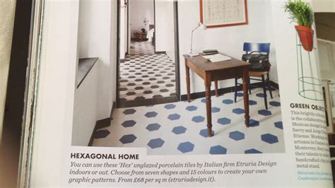 Hexagonal floor tiles