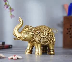 Buy DHARMA HOME & DECOR 5 Inches Handcrafted Brass Elephant Decor ...