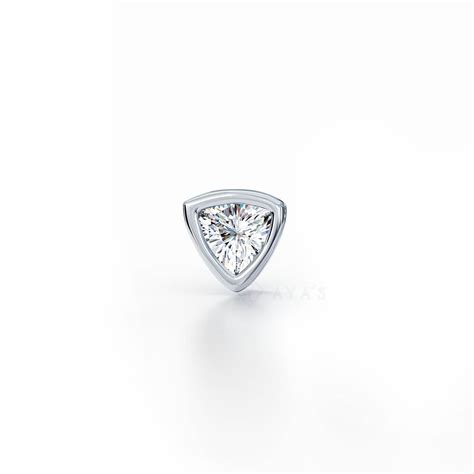 Buy Trillion Solitaire CZ Stud Earring (Single Stud) in 925 Sterling ...
