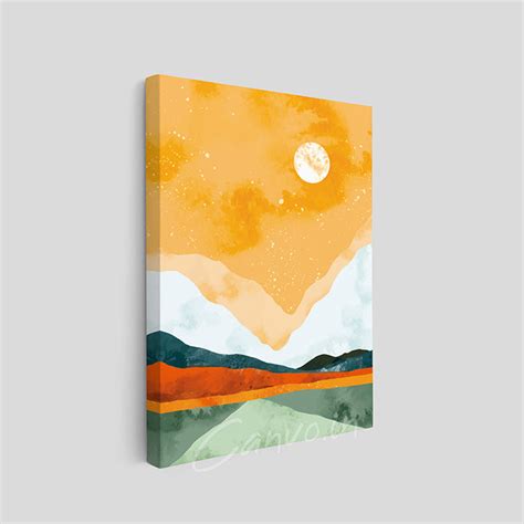 Minimal Landscape Abstract Canvo - Set of 3 Pieces | Printed Wall ...