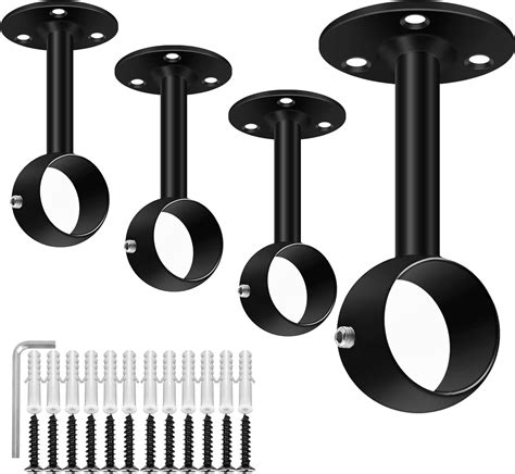 Amazon.com: BSAOCRT Ceiling Curtain Rod Bracket, Heavy Duty Curtain Rod ...