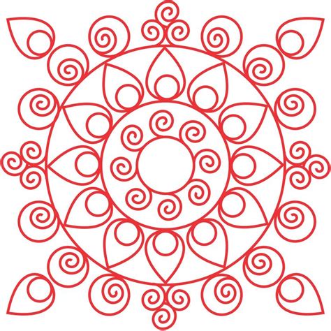Malasart RS001 (Rangoli Cutout Sticker) Red Rangoli Stencil Price in ...