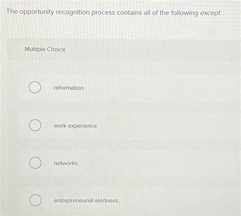 Opportunity Recognition Process 的图像结果