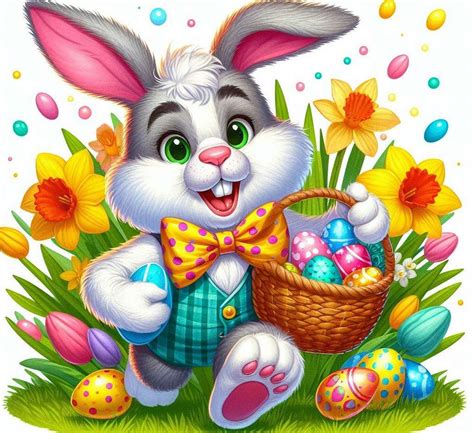 Cute Easter Bunny - online puzzle