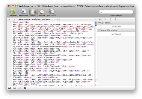 JavaScript Developer Tool to Debug 的图像结果