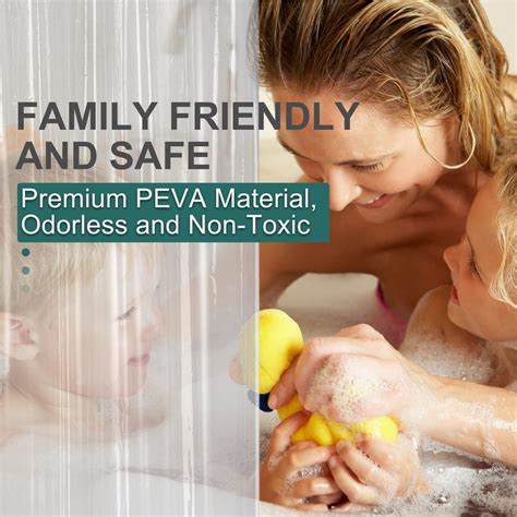 Buy AmazerBath Plastic Shower Curtain Liner, 72 x 72 Inches EVA 8G ...