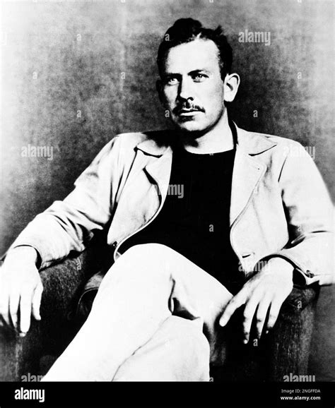 American author John Steinbeck, winner of the 1940 Pulitzer Prize for ...