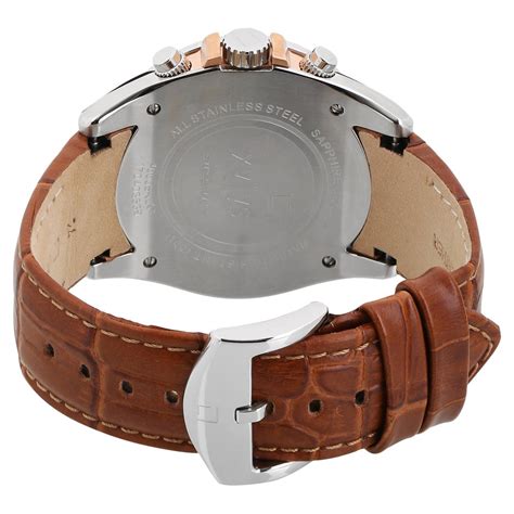 Buy Online Xylys Swiss Chronograph Brown Leather Strap and Brown Dial ...