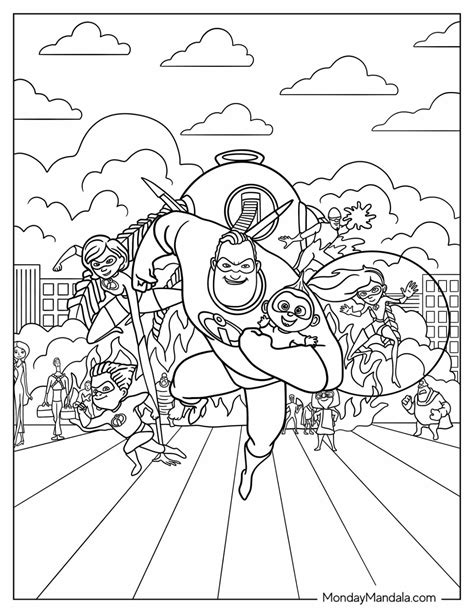 20 Incredibles Coloring Pages (Free PDF Printables)