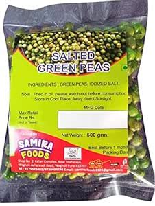 Samira Foods Salted Green Peas, Iodized salt | Fried in oil | Salted ...