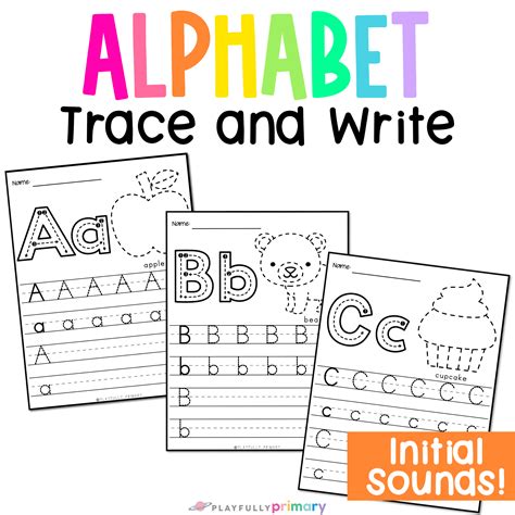 Fun Kindergarten Handwriting Practice Sheets - Playfully Primary ...