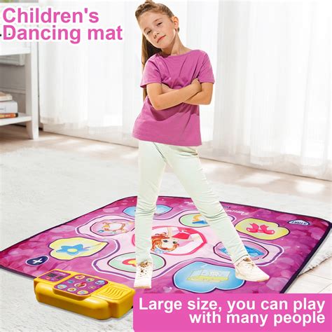 Buy NETNEW Dance Mat Toys for Girls Ages 3-10, Dance Game Pad with LED ...