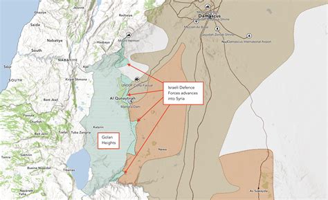 Map shows Israeli army advancing into Syria - Newsweek
