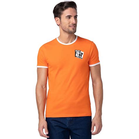 Being Human Regular Fit Men Crew Neck T-Shirts-Red Orange