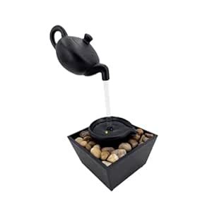 Fashion My Day Floating Teapot Water Fountain Tabletop Waterfall ...