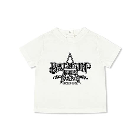 Balmain – Baby Unisex Logo-Print Cotton T-Shirt – Little Tags Luxury