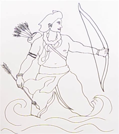 How to draw Lord Ram