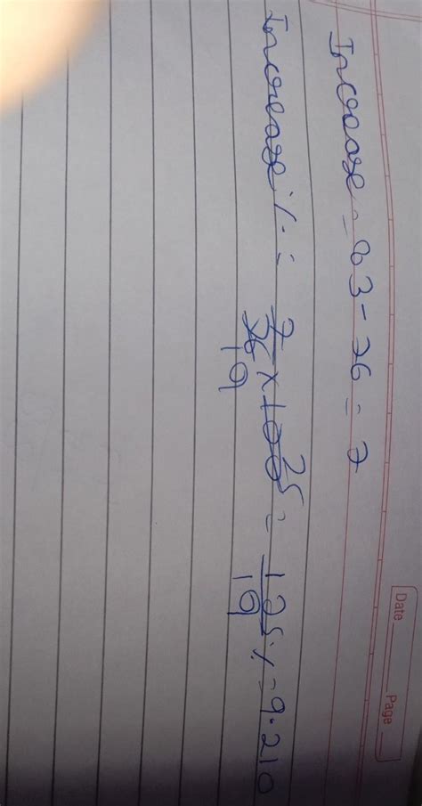 If your salary increases from R76 per day to R83 per day, determine the ...