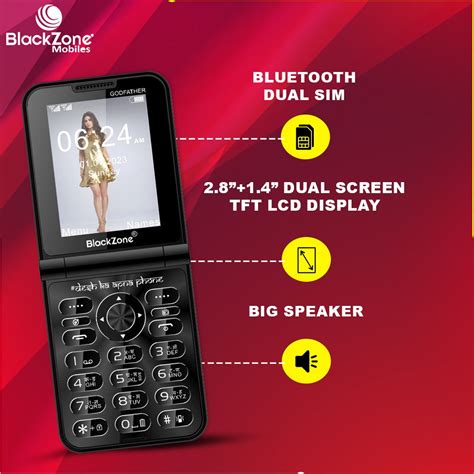 BlackZone Godfather Keypad Mobile | 3000mAh Battery | Dual SIM | Auto