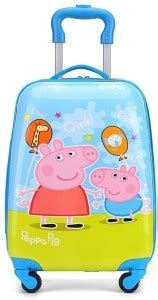 Sky Gold Blue Peppa Printed Suitcase / Trolley Bag / Luggage Bag for ...