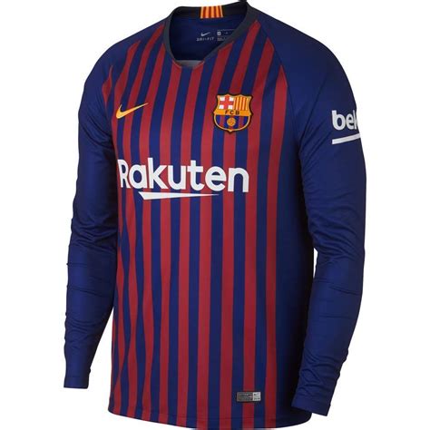 Nike FC Barcelona Stadium Home Men's Long Sleeve Soccer Jersey 2018/19 ...