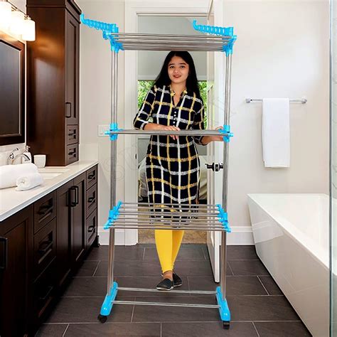 SUNDRY Premium Cloth Drying Stand - 3 Way Folding, 22 Drying Rails ...