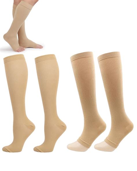 2 Pairs Varicose Vein Stockings, Compression Socks, Stockings for Varicose Veins, Class II ...