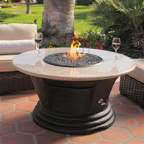 round outdoor fire pit dining table Cosiest outdoor propane fire pit ...