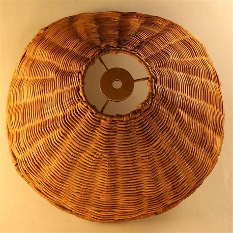 Osasy Rattan Woven Lamp Shade -Unique Flower Design 3.15" Top x 11.8 ...