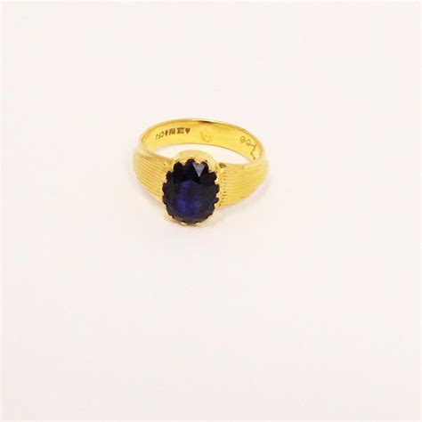 Buy Birth Stone Finger Ring (Blue Sapphire Stone) in India | Chungath ...