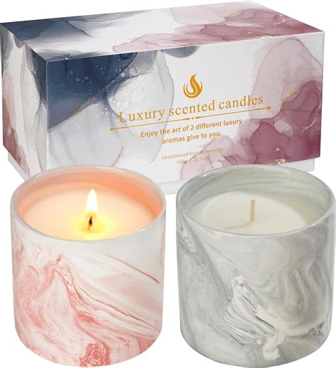 Amazon.com: Scented Candles Gift Set,Large Ceramic Jars Aromatherapy ...