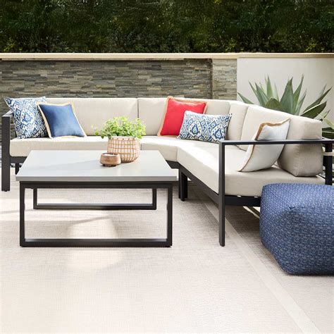 Crosby St. 2-Piece Soho Black Steel Patio Sofa | At Home