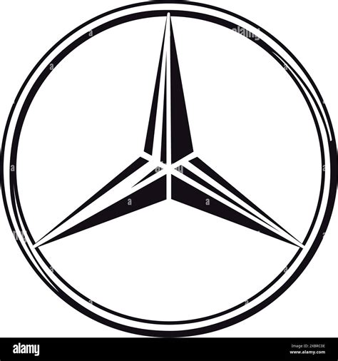 Mercedes-Benz logo on a transparent background, vector illustration ...