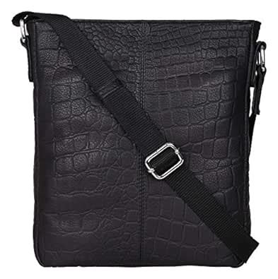 URBAN FOREST Rick Black Messenger Bag for Men : Amazon.in: Fashion