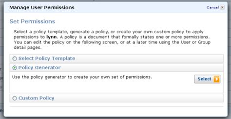 Integrated IAM Policy Generator | AWS News Blog