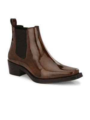 Buy Delize Men Brown Cuban Heeled Ankle Chelsea Boots (UK 10) Online