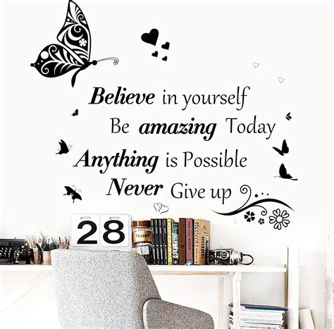 Sinekong Large Inspirational Quotes Wall Decals - Removable India | Ubuy
