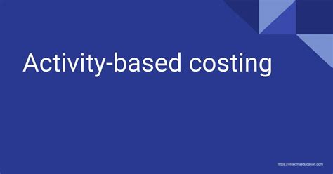 Image result for Activity-Based Costing Examples