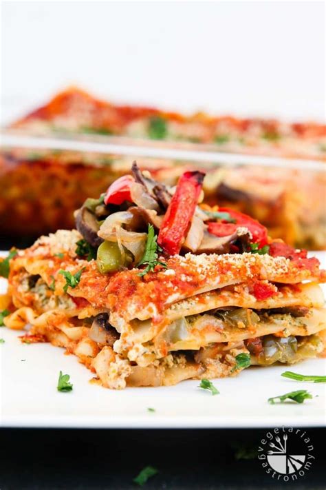 Vegan Lasagna Recipe with Roasted Veggies & Garlic Herb  