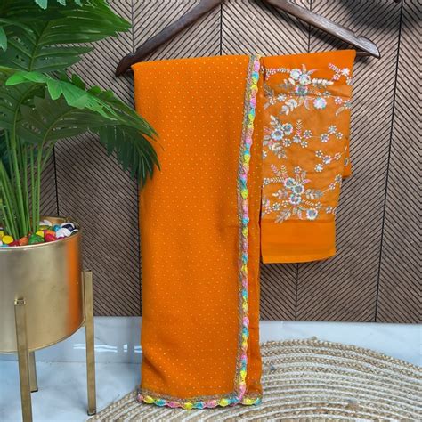 GEOGETTE FANCY SAREE