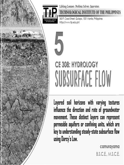 Image result for Basic Subsurface Flow PPT