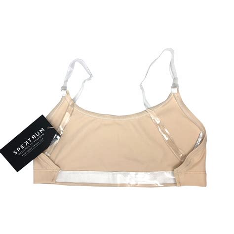NUDE CLEAR STRAP CLEAR BACK SPORTS BRA - Spektrum Leos