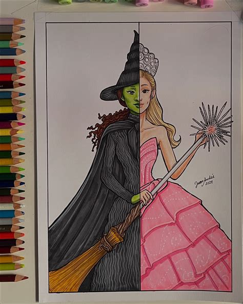 Ya viste Wicked? 💚🩷 Te comparto mi dibujo de Elphaba y Glinda espero te guste! Comenta a quien ...