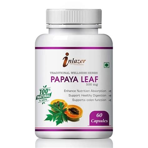 Buy Papaya Leaf Capsule | Helps To Heal In Fevel, Dengue & Chikingunya ...