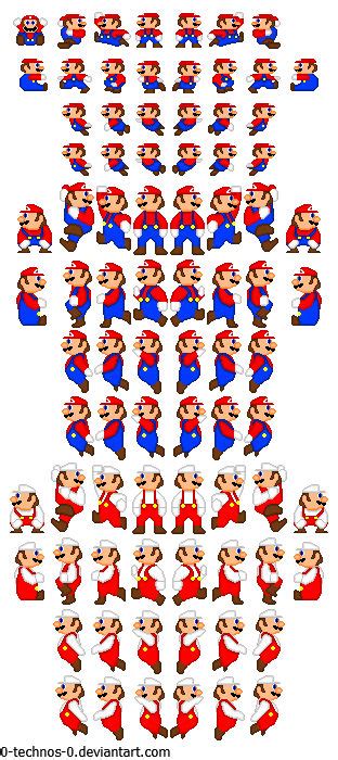 Mario Sprite Sheet for SMB Redux by 0-Technos-0 on DeviantArt