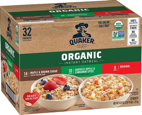 Amazon.com: Quaker Old Fashioned Rolled Oats, USDA Organic, Non GMO ...