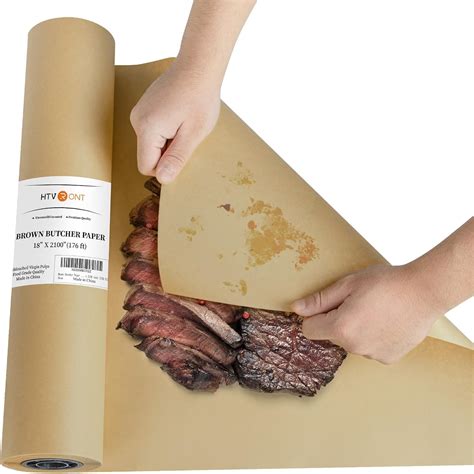 Amazon.com: HTVRONT Brown Butcher Paper Roll - 18inch x 176 feet(2100in ...