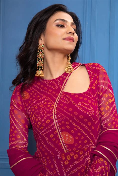 Hibiscus Pink Bandhani Anarkali – NUD