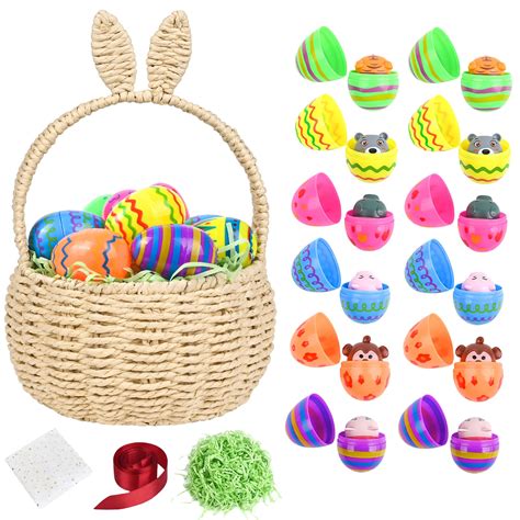 Wicker Easter Basket–Handmade Woven Easter Basket, Easter Egg Hunt ...
